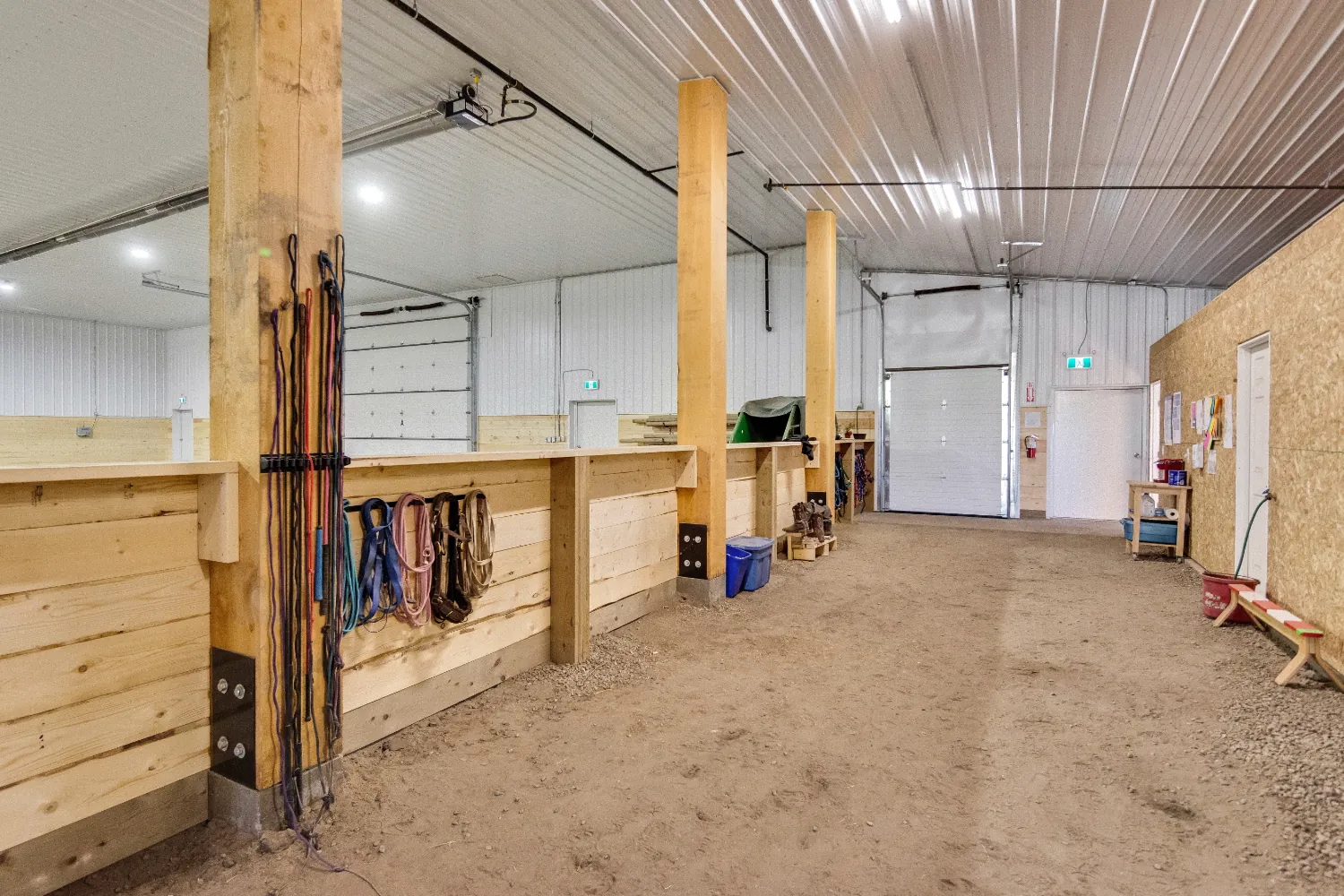 This fully finished indoor riding arena is the hub of an equestrian schools operations, and includes an office space.