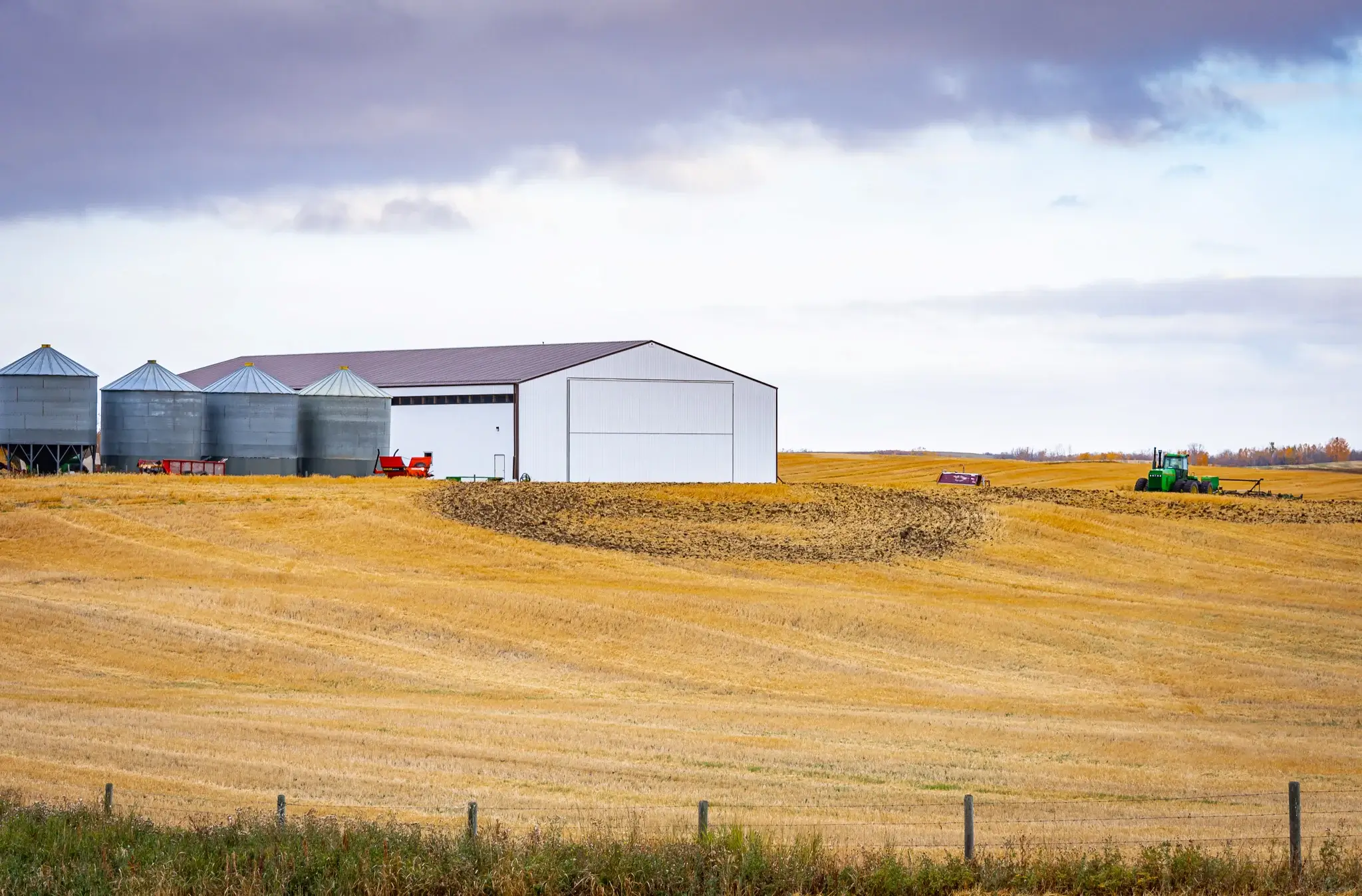 80' x 152' cold storage building on an Alberta farm property
