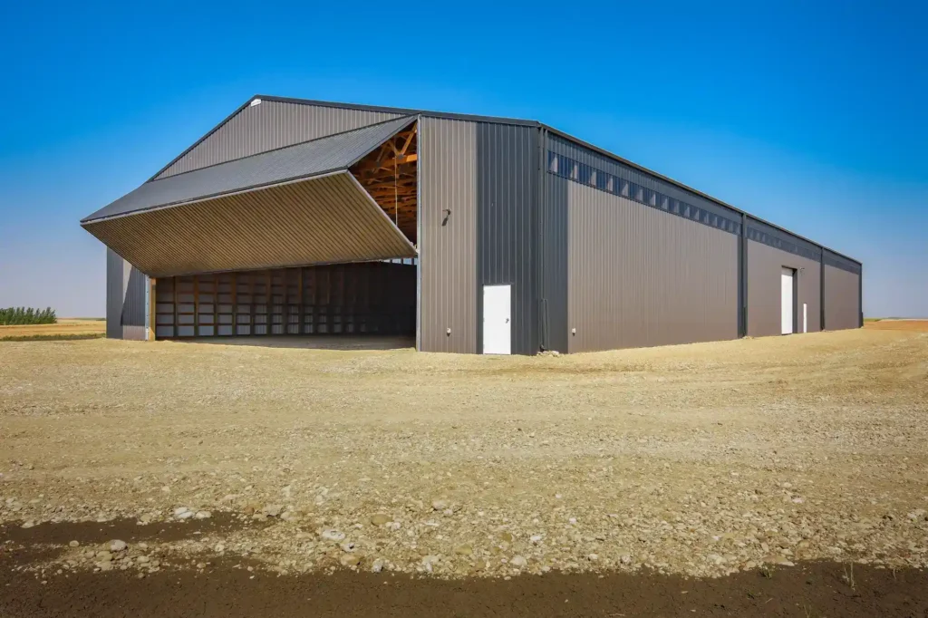 Pole Barn Building Agricultural Structure That Is Used For Storing Farm Equipment